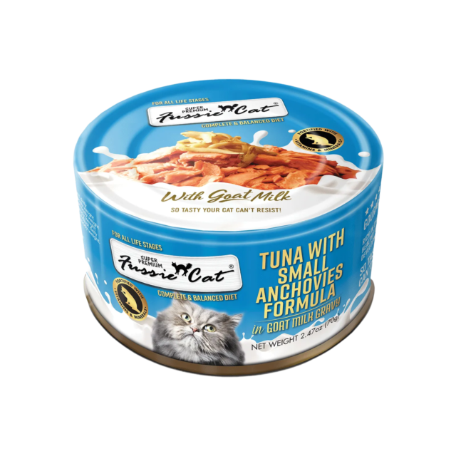 Fussie Cat Premium Tuna with Small Anchovies in Goat Milk Gravy Wet Cat Food