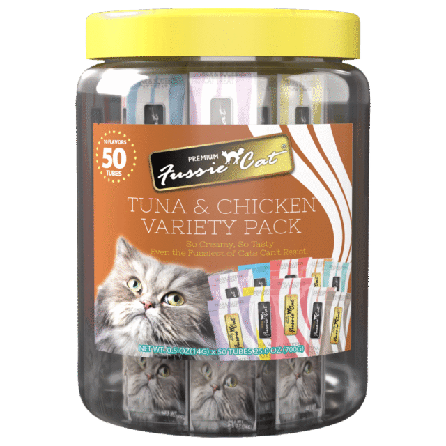 Fussie Cat Tuna & Chicken Purée Variety Pack (10 Flavors) Cat Treats