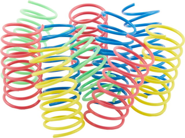 Spot Wide Colorful Springs Cat Toy