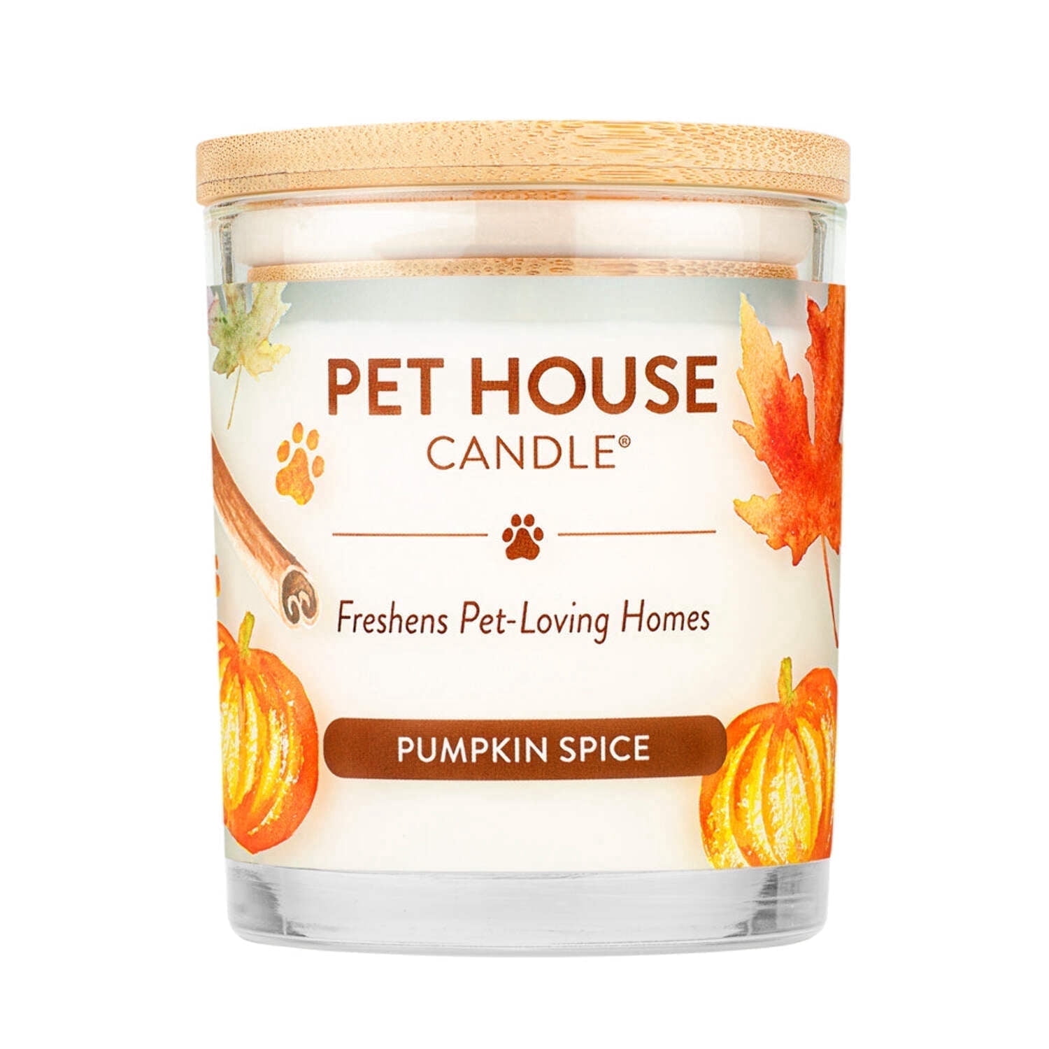 One Fur All Pet House Candle Pumpkin Spice Pet Odor Eliminator – 9 oz