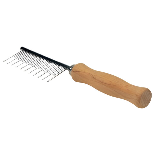 Safari Cat Shedding Comb Wood Handle Multi-Colored