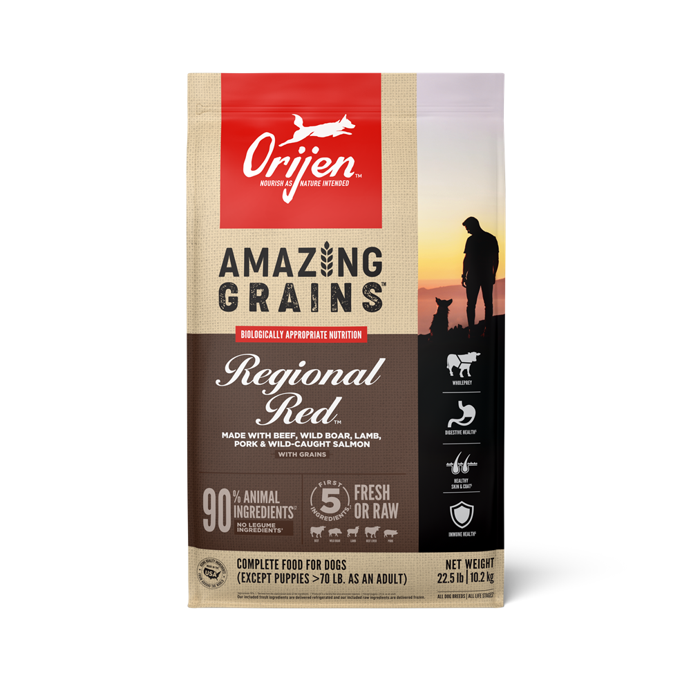 ORIJEN Amazing Grains Regional Red Recipe Dry Dog Food