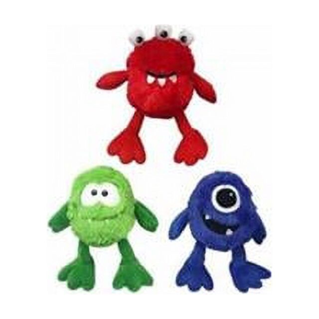 Multipet 8090156 Plush Toy Mini Monsters Dog Toy Assorted Color – 5 in.