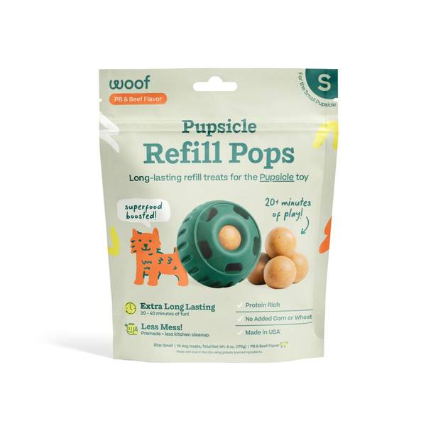 Woof Pupsicle Refill Pops Beef & Peanut Butter