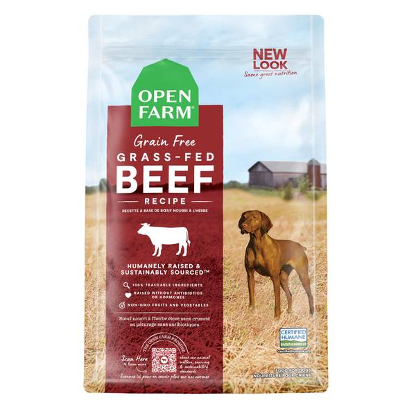 Open Farm Grass-Fed Beef Grain Free Kibble Dog Food