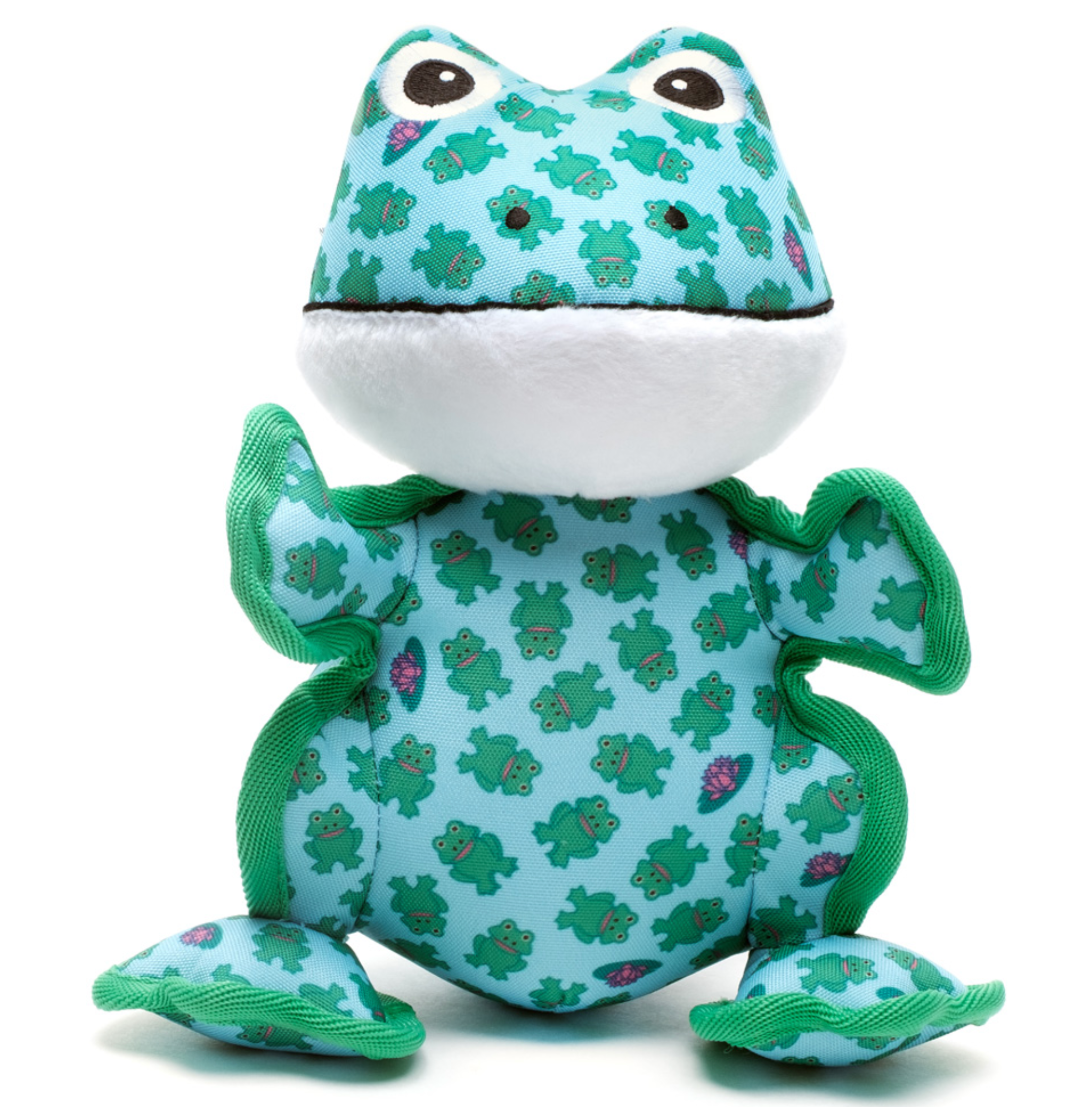 Frog- tough dog toys by The Worthy Dog
