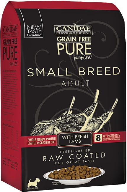 Canidae CANIDAE PURE Grain-Free Petite Small Breed Adult Raw Freeze-Dried Dog Food Lamb 1 Each/4 lb