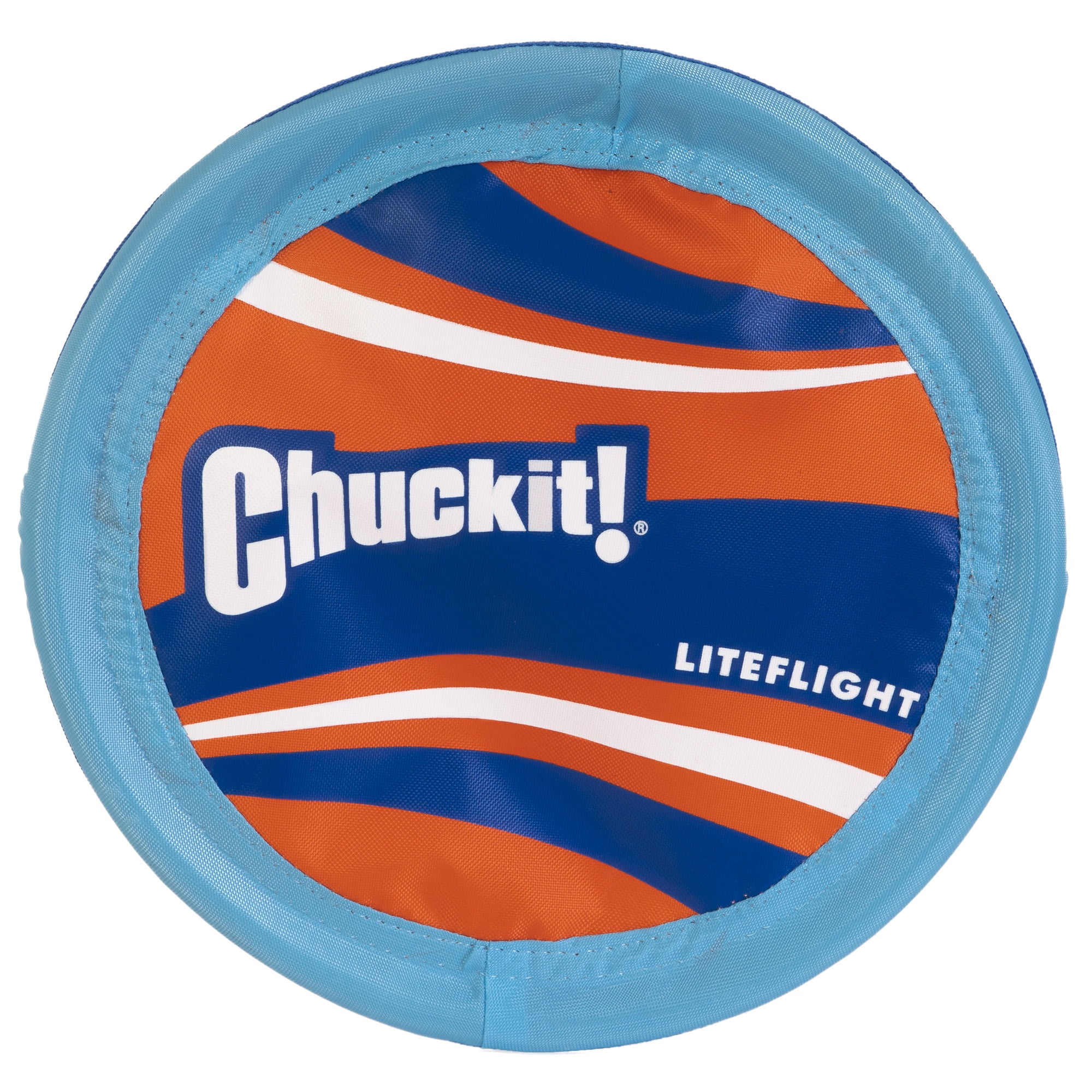 Chuckit! Lite Flight Disc Canvas Frisbee Dog Toy that Flies & Floats Large 10 for Medium to Large Dogs Pack of 1 Multicolor