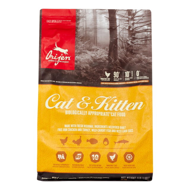 Orijen Cat & Kitten Biologically Appropriate Grain-Free Chicken Turkey & Fish Dry Cat Food