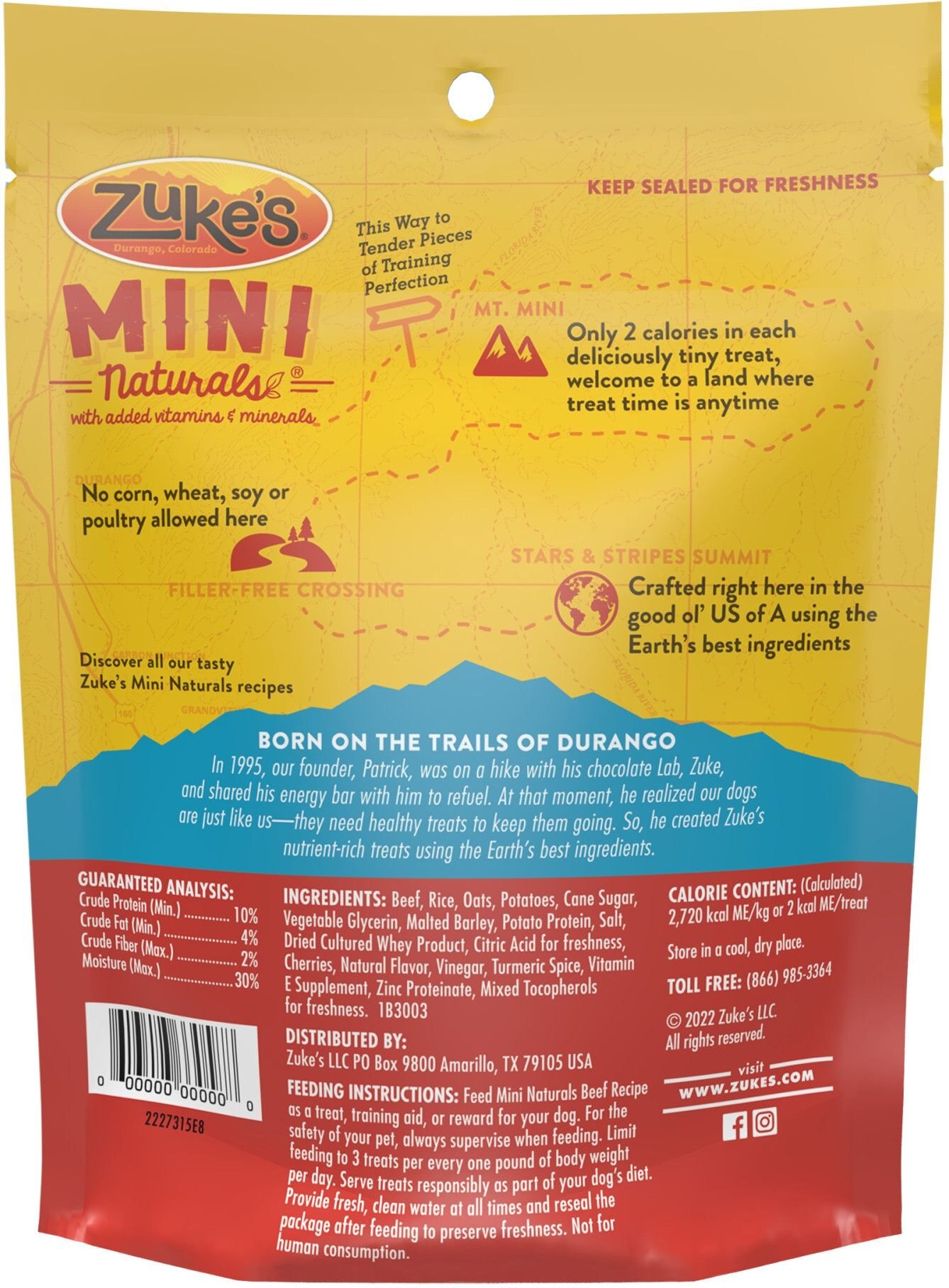 Zuke s Mini Naturals Soft Dog Training Treats Real Beef Recipe Tender Chews 6 oz Pouch