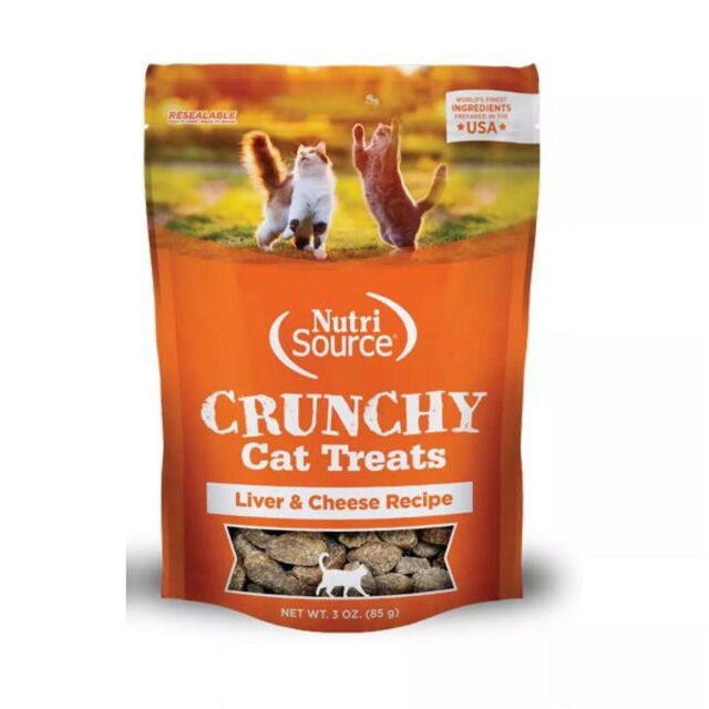 Nutri Source 872231 81002 3 oz MP12 Crunchy Liver & Cheese Cat Treats – Pack of 12