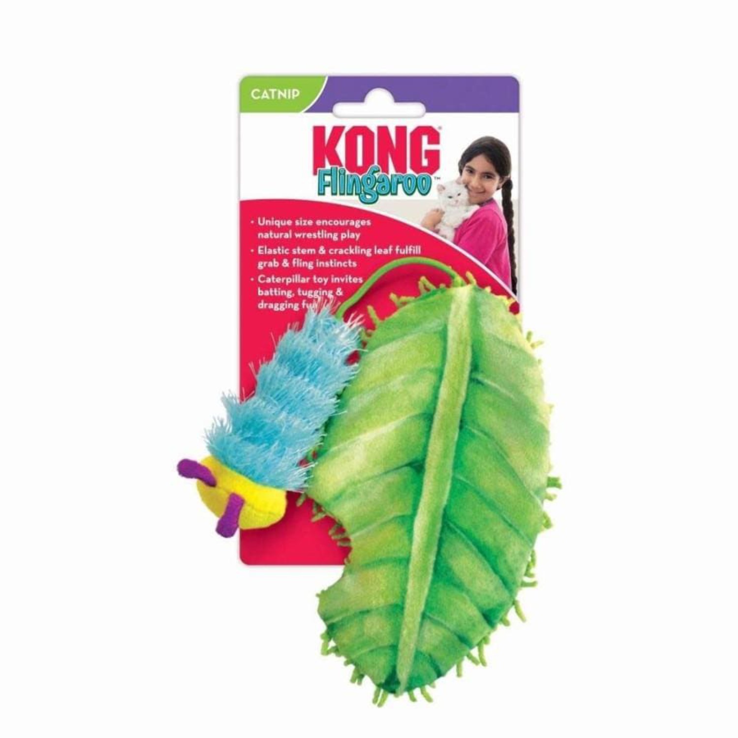 KONG Flingaroo Caterpillar Cat Toy