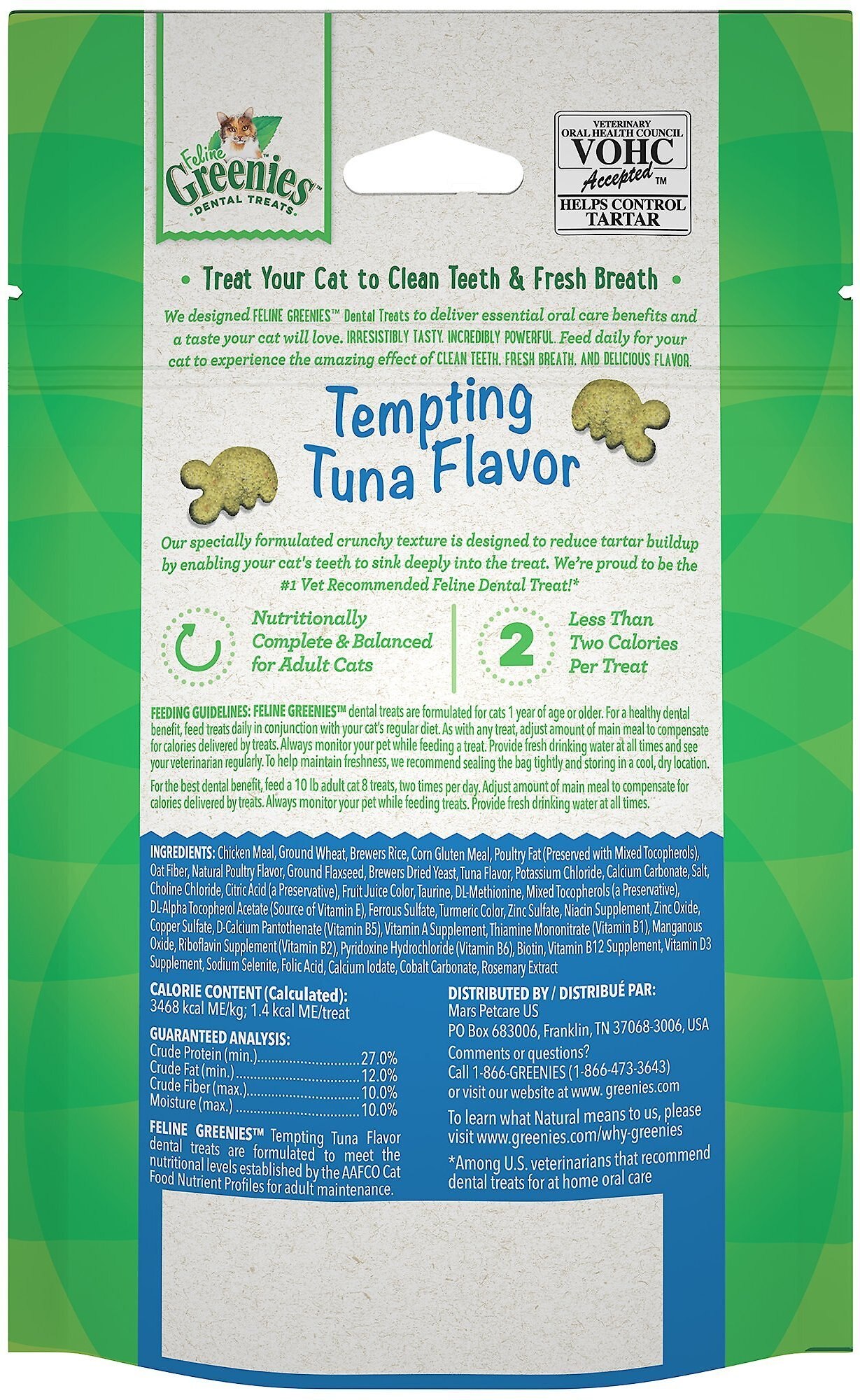 Greenies Feline Tempting Tuna Dental Cat Treats
