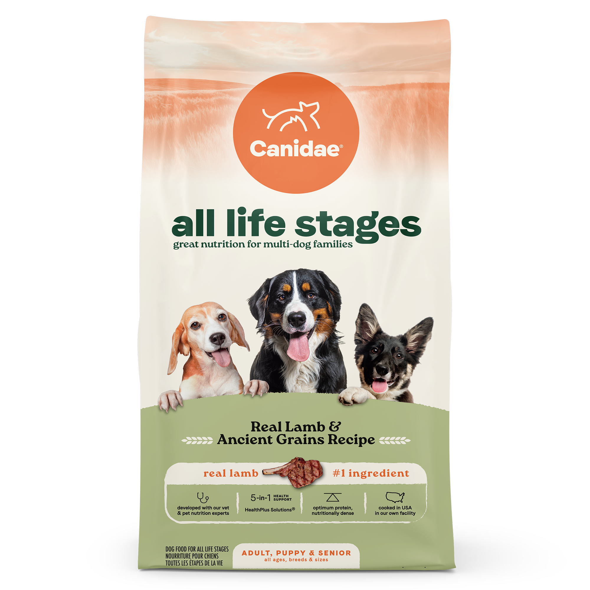 Canidae All Life Stages Real Lamb & Ancient Grains - front of bag