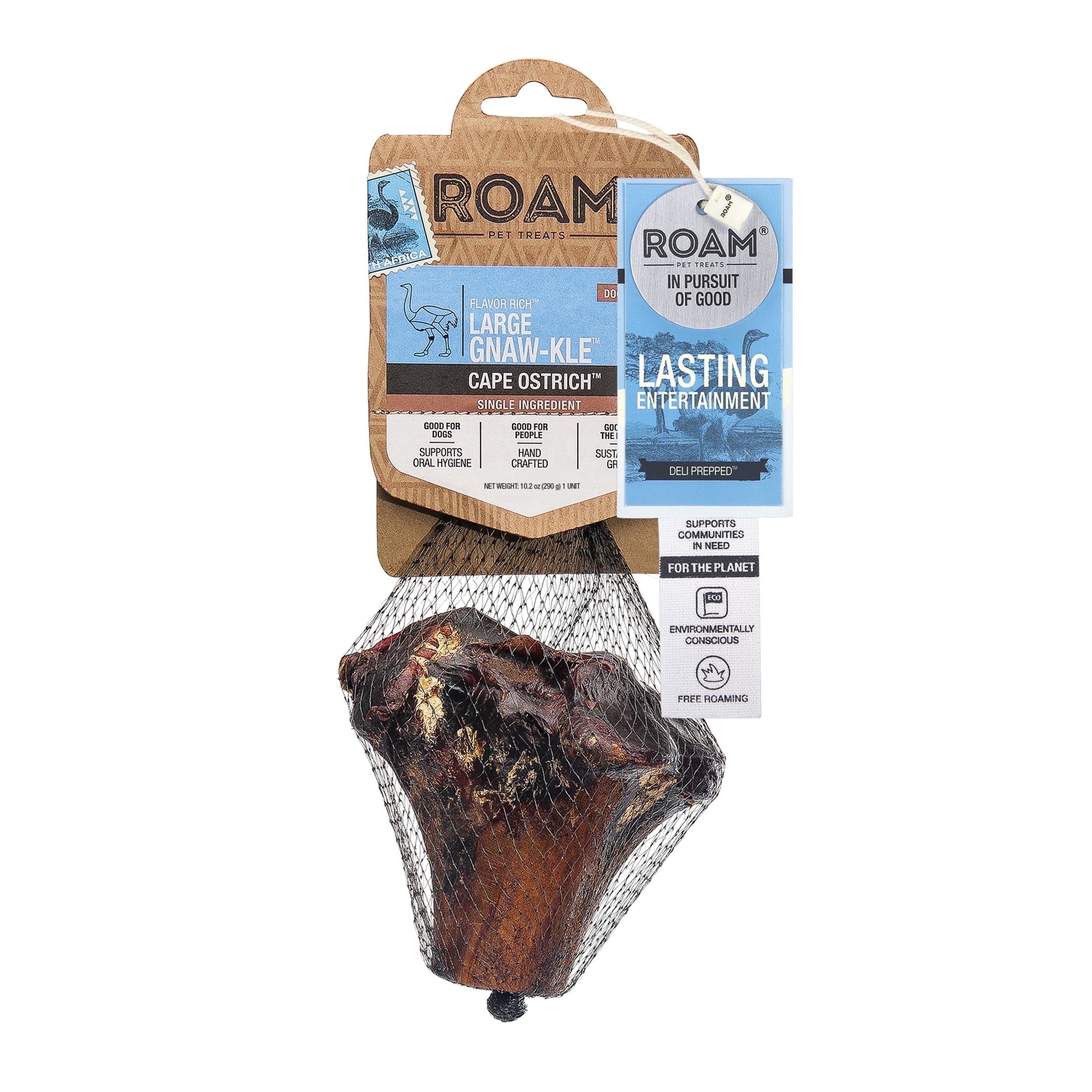 ROAM PETS Ostrich Bone Treats for Dogs 6 oz