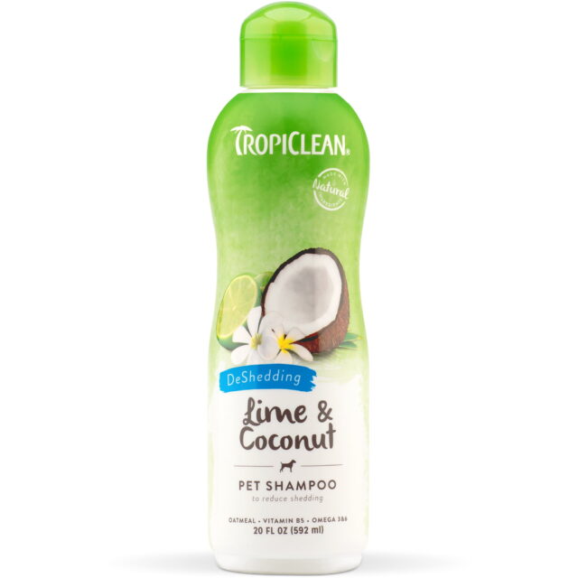TropiClean Lime & Coconut Shed Dog Deshedding Shampoo 20oz