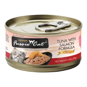 Fussie Cat Tuna with Salmon in Aspic 2.82oz