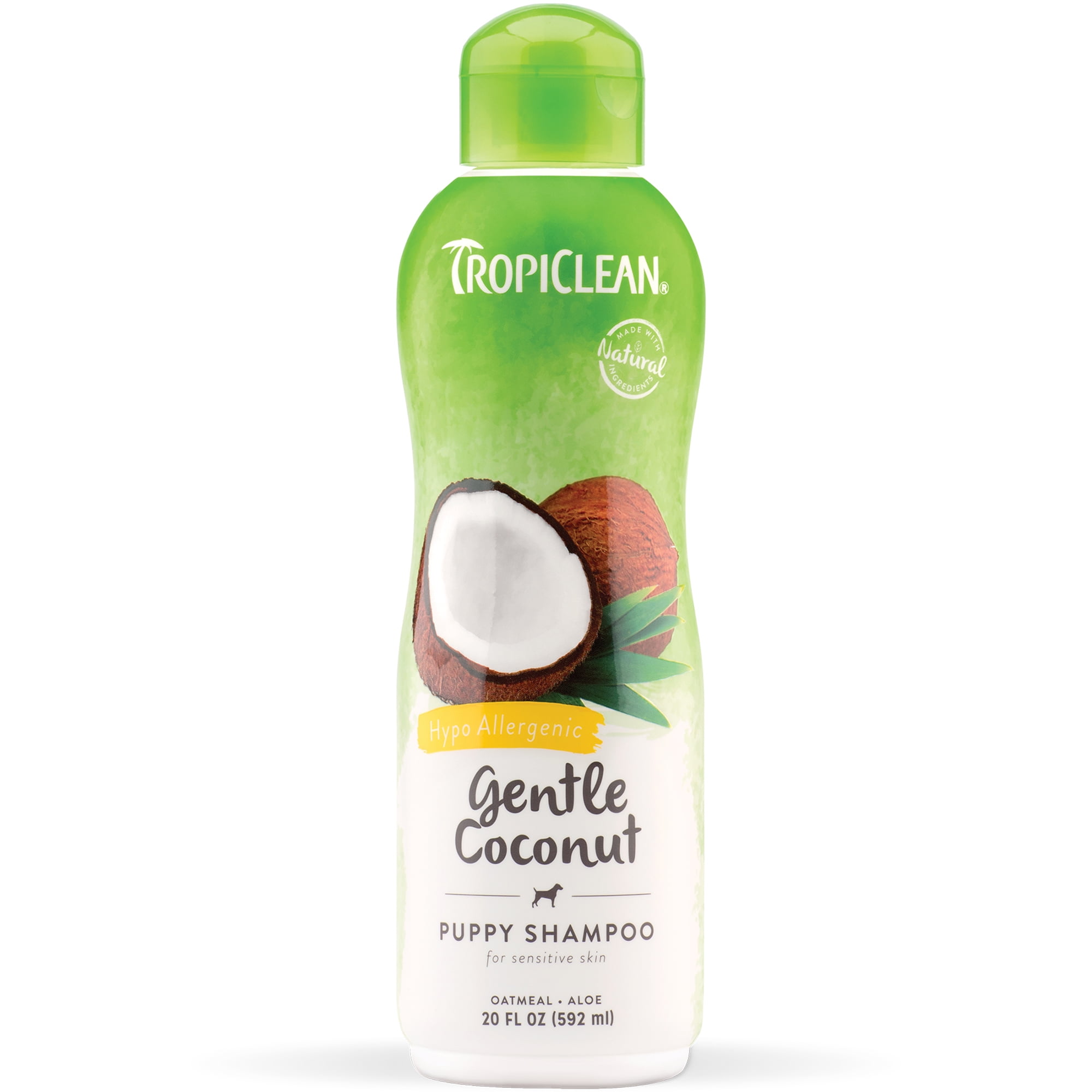 TropiClean Gentle Coconut Hypoallergenic Puppy and Kitten Shampoo 20oz – Hypoallergenic Dog Shampoo