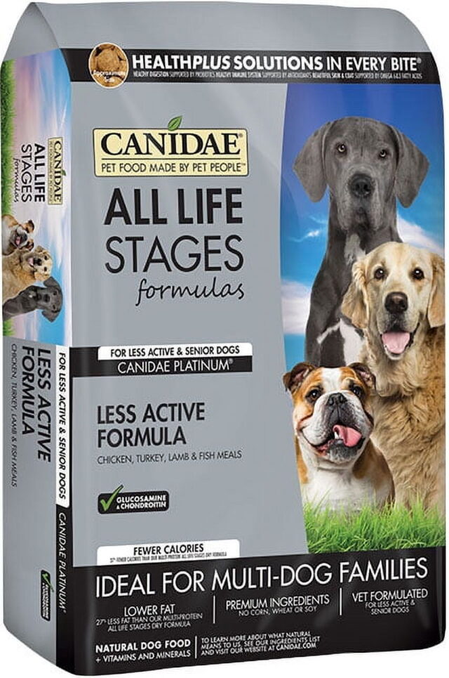 Canidae Platinum All Life Stages Multi-Protein (Less Active & Senior) Dog Food