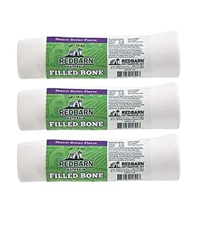 Redbarn 3 Pack of Peanut Butter Flavor Filled Naturals Bone Dog Chews, Large, Made in The USA (B08ZR1VKLY)