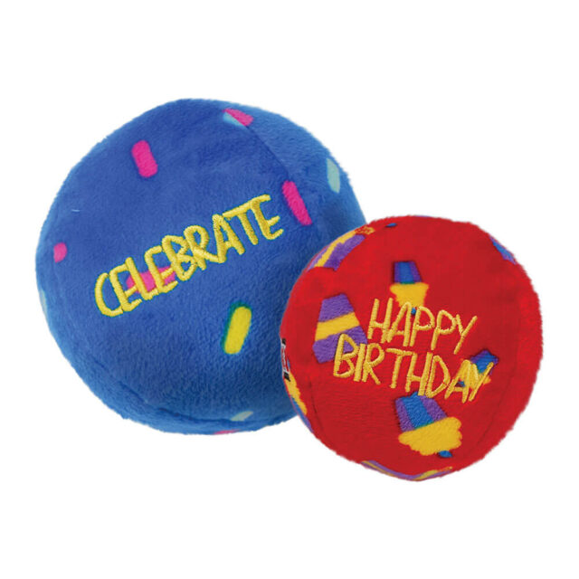 Occasions Birthday Balls Dog Toy – Small