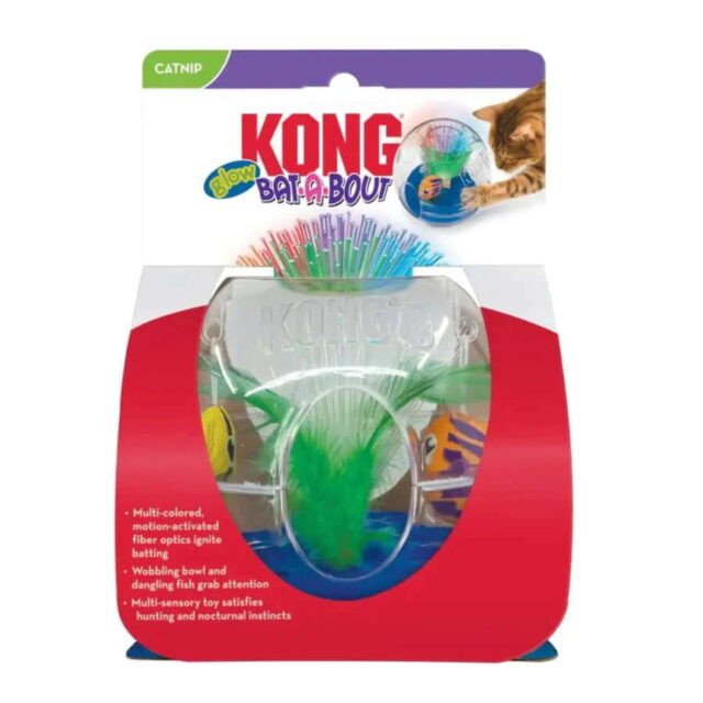 KONG Bat-A-Bout Glow Aquarium Cat Toy