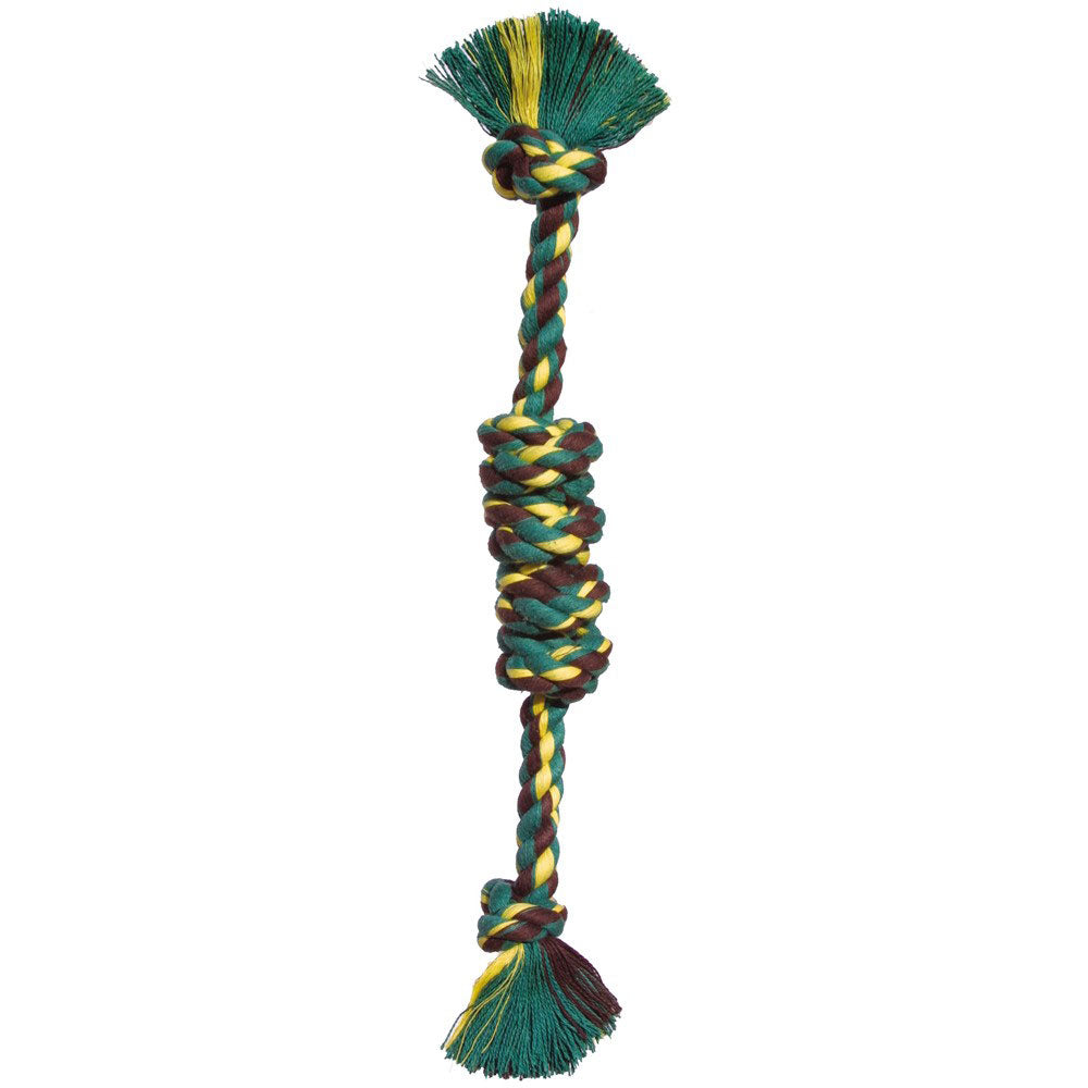 Mammoth Pet Products 746772201008 18 in. Monkey Fist Bar Dog Toy Multi Color – Large