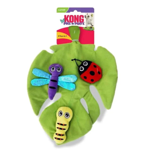 KONG Pull-A-Partz Bugz Catnip Toy Multi-Color