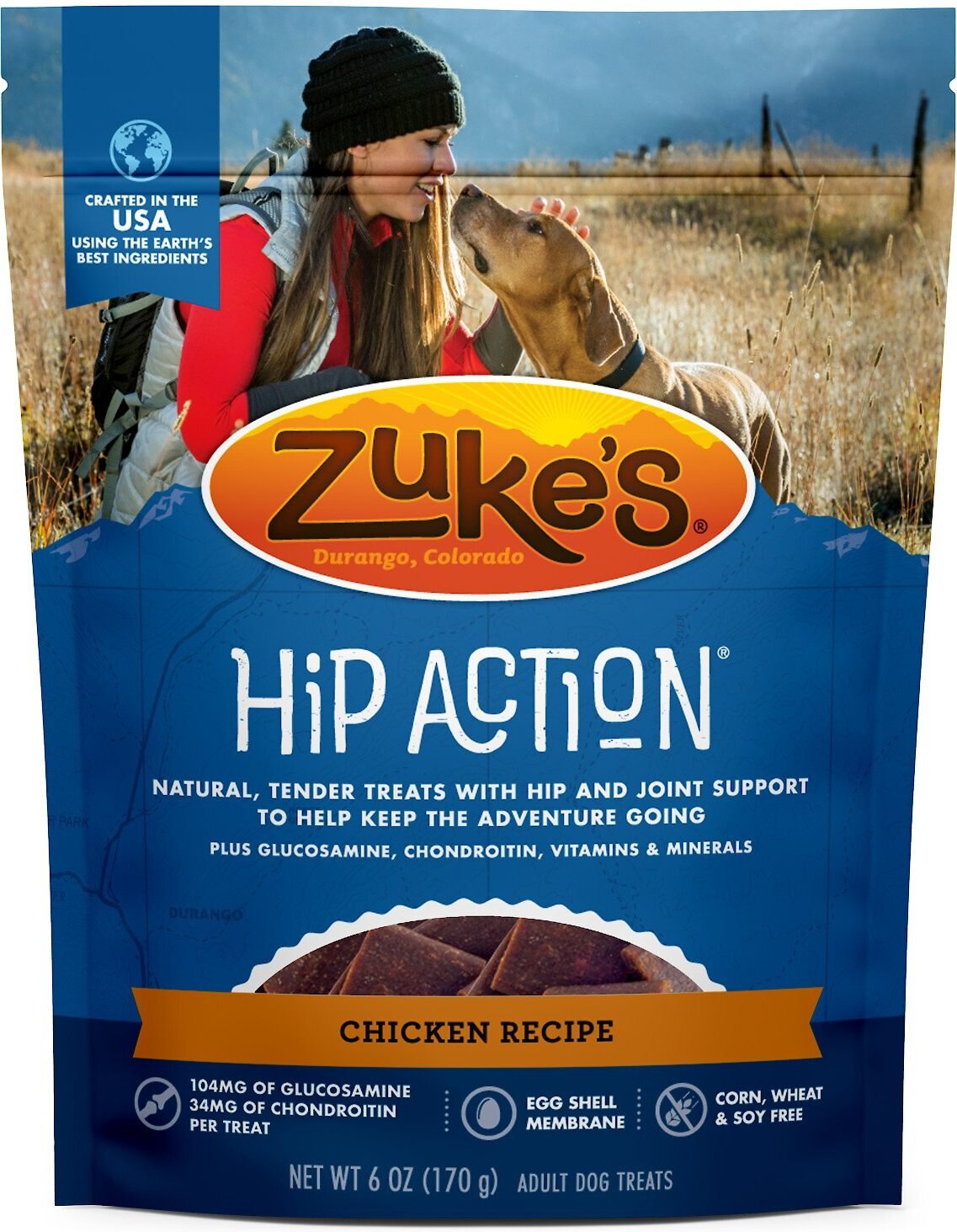 Zuke s Hip Action Chicken Recipe Dog Treats 6 Oz