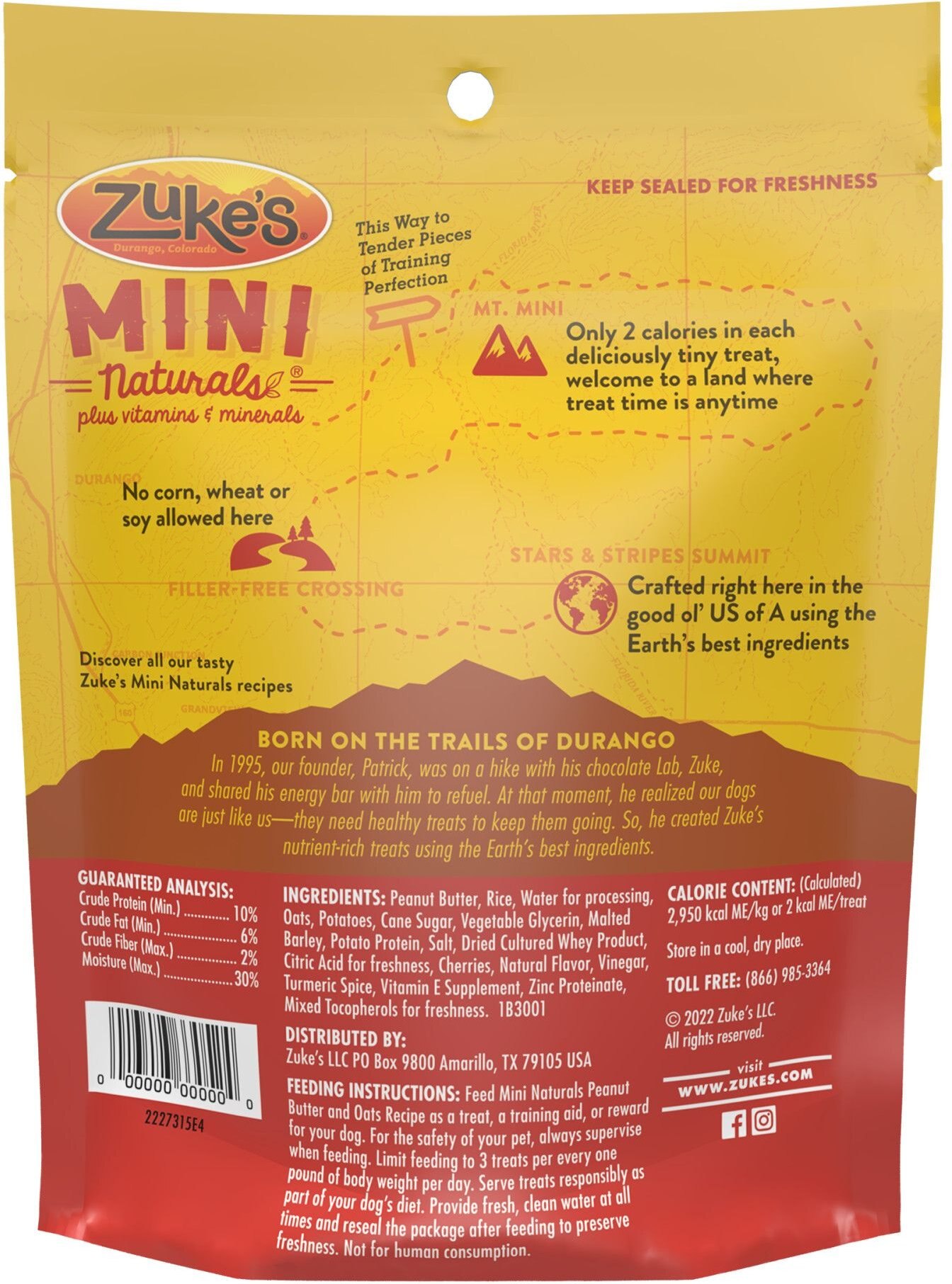 Zuke s Mini Naturals Soft Dog Training Treats Peanut Butter & Oats Tender Dog Chew Snacks 6 oz Pouch