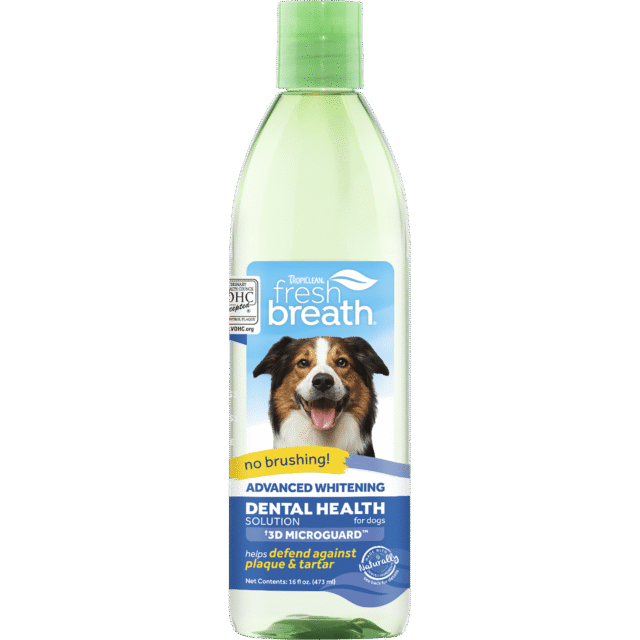 TropiClean Fresh Breath Advanced Whitening Oral Care Water Additive for Dogs 16oz