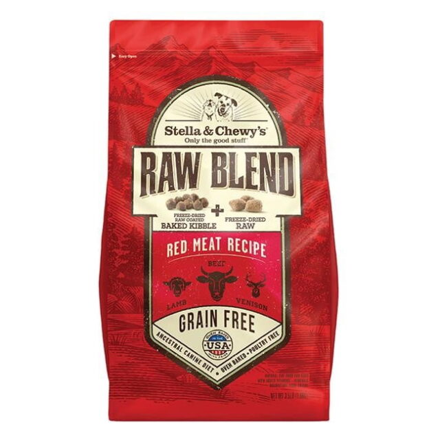 Stella & Chewy’s Raw Blend Kibble Grain-Free Red Meat Recipe Dog Food