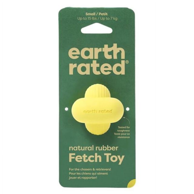 Earth Rated 870856001465 Rubber Fetch Dog Toy Yellow – Small