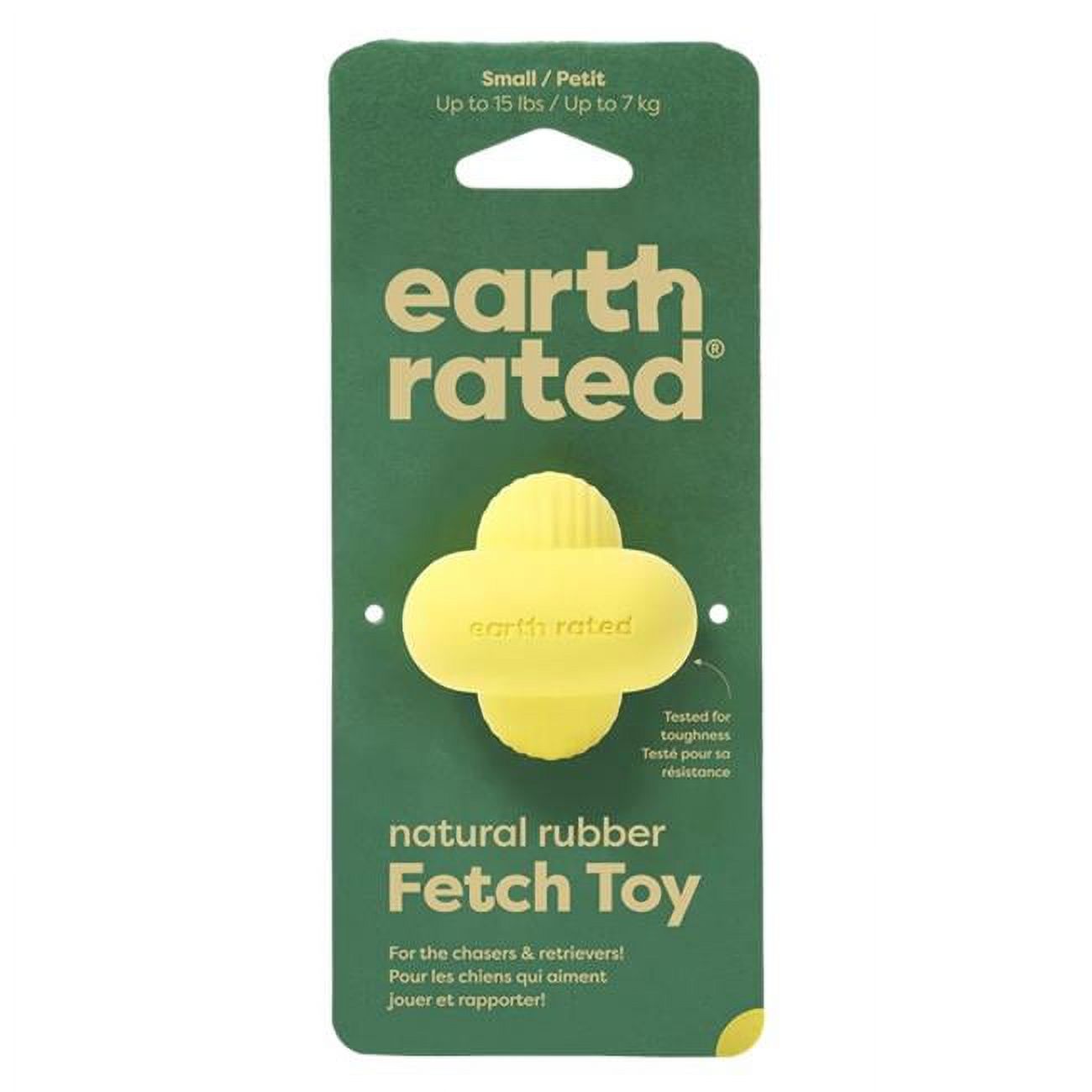 Earth Rated 870856001465 Rubber Fetch Dog Toy Yellow – Small