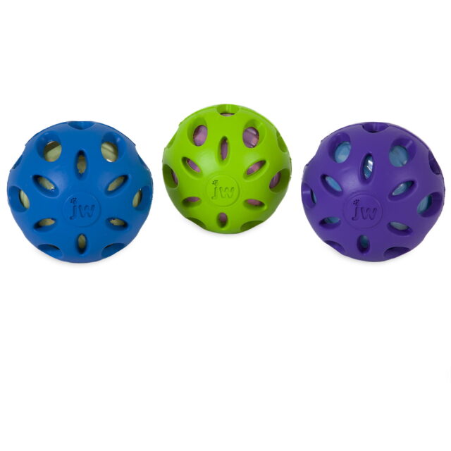 Petmate Crackle Ball Dog Fetch Toy Crunchy Noise Crinkle Dog Toy Large 4″ Diameter