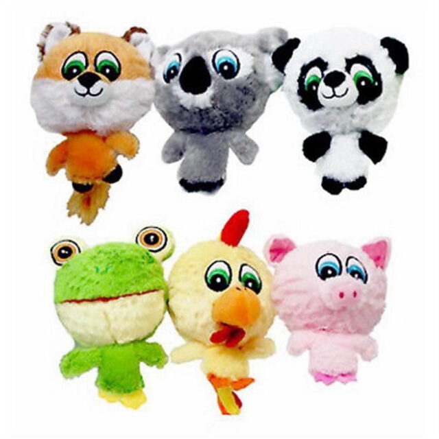 Multipet International 43225 4 Knobby Noggins Plush Dog Toy Assorted Styles