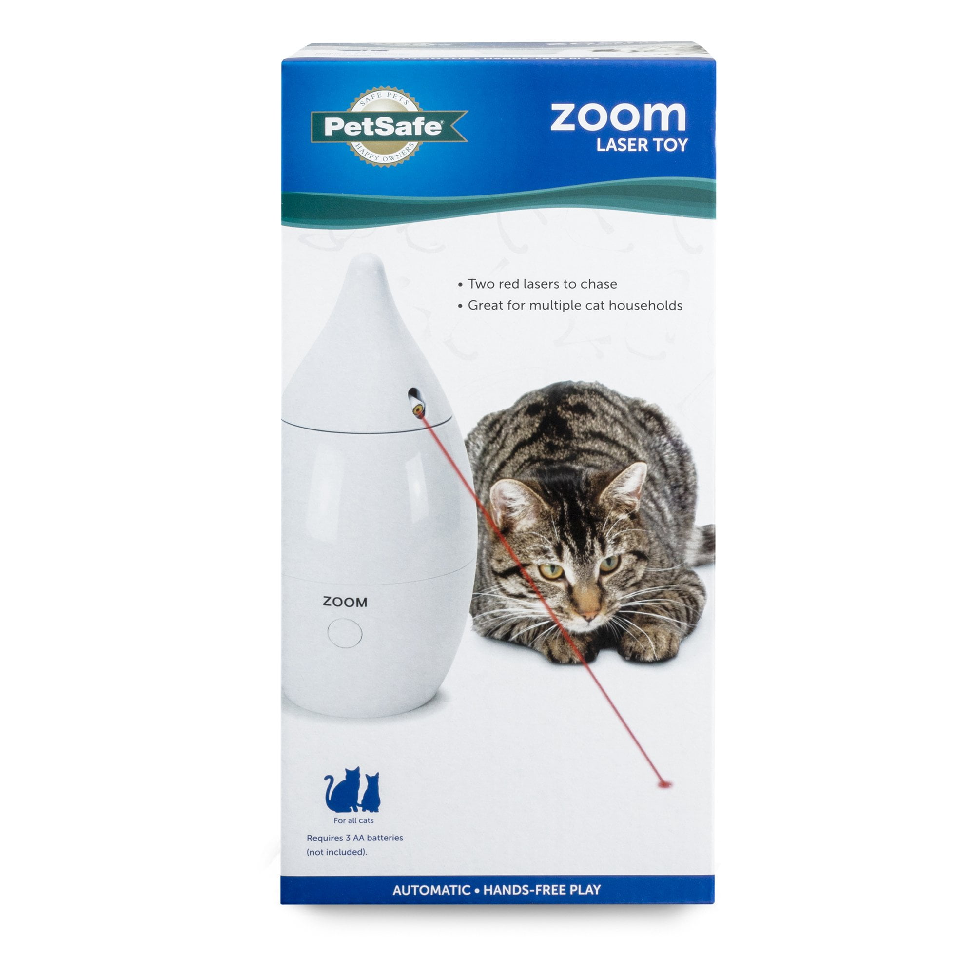 Petsafe-General-Zoom Automatic Rotating Laser Cat Toy- White