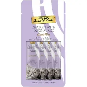 Fussie Cat Chicken with Duck Puree 4ct