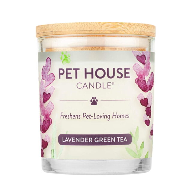 Pet House 67313 Natural Soy Wax Lavender Green Tea Candle 8.5 Oz