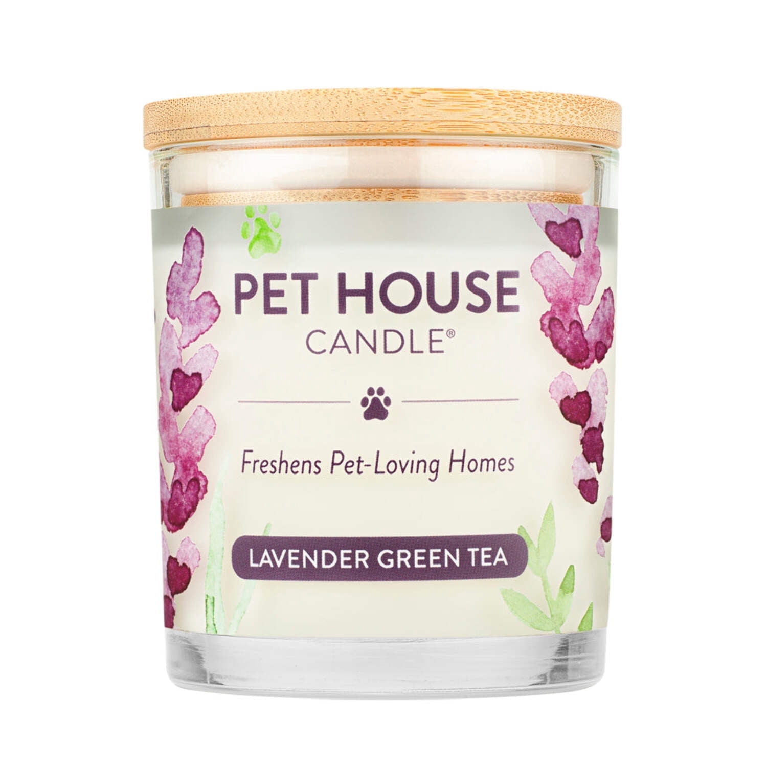 Pet House 67313 Natural Soy Wax Lavender Green Tea Candle 8.5 Oz