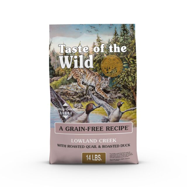 Taste of the Wild Lowland Creek Grain-Free Roasted Quail & Roasted Duck Dry Cat Food