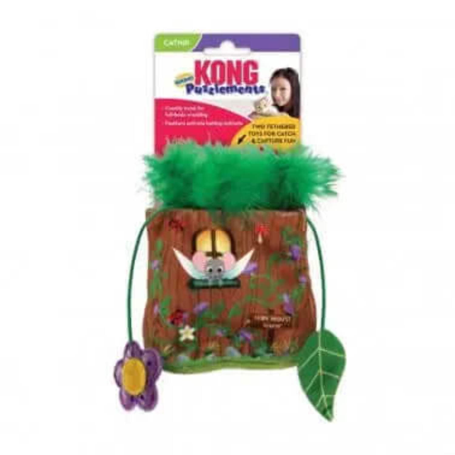 Kong® Puzzlements Hideaway Cat Toy Brown