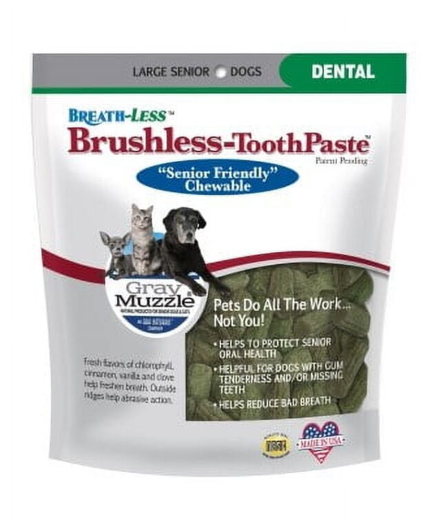 Ark Naturals Gray Muzzle Brushless Toothpaste for Dogs Dental Health Medium to Large