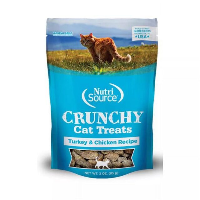Nutri Source 872230 81001 3 oz MP12 Crunchy Turkey & Chicken Cat Treats – Pack of 12