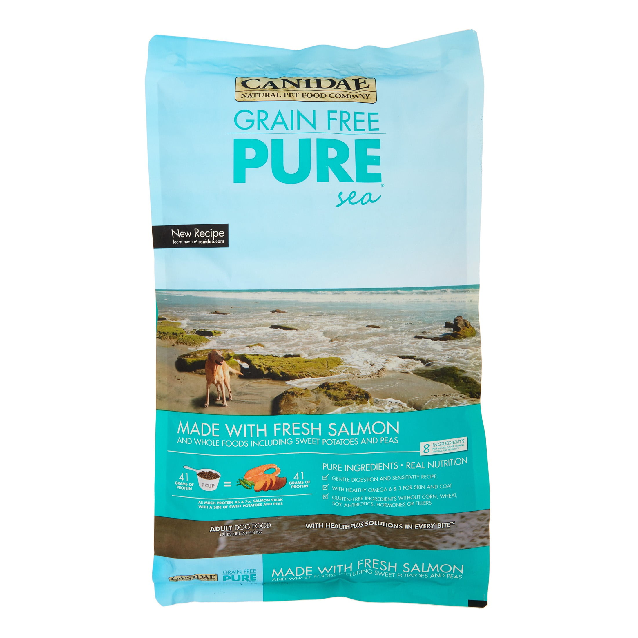 Canidae PURE Limited Ingredient Premium Adult Dry Dog Food, Salmon and Sweet Potato Recipe, 12 Pounds, Grain Free (B00ECOLD56)