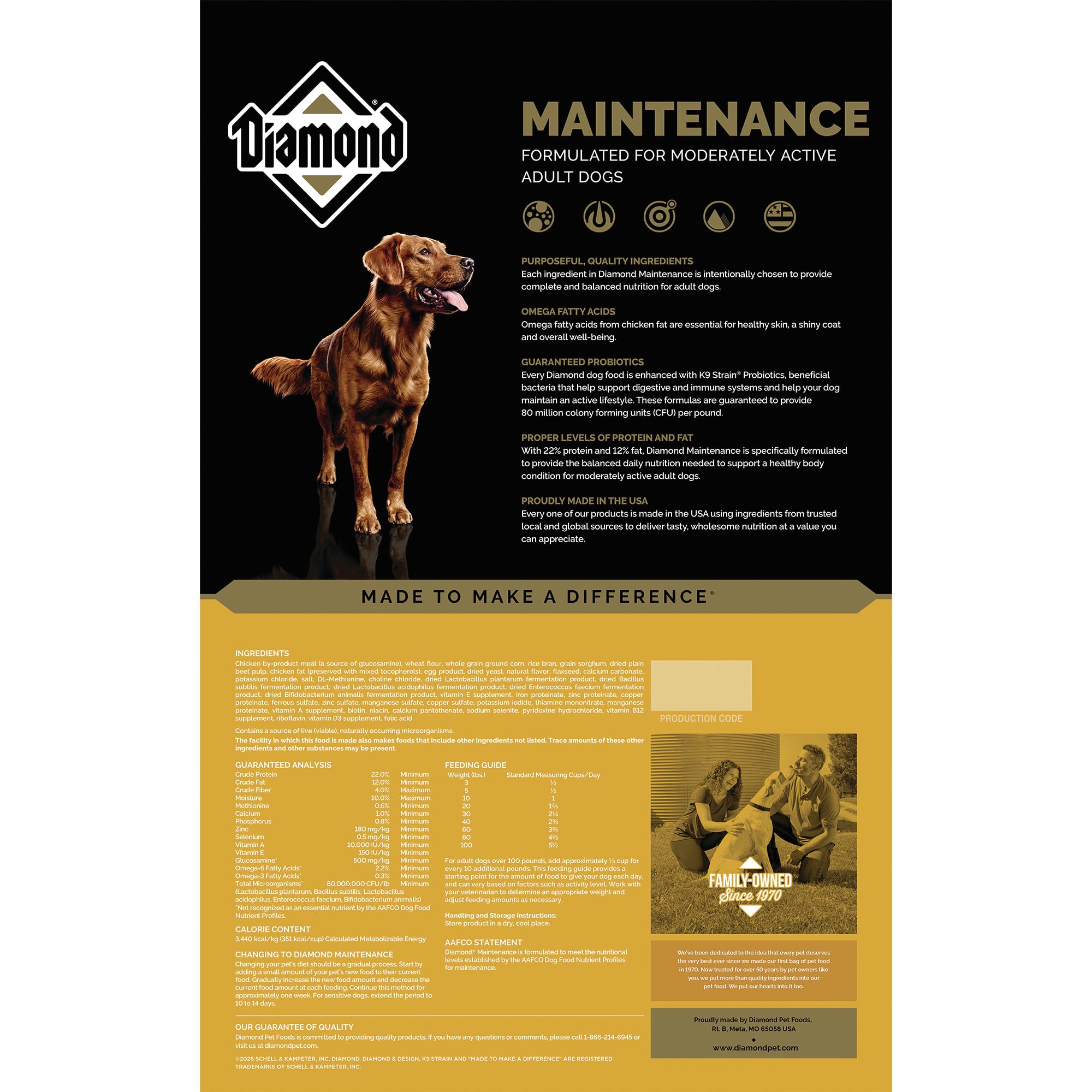 Diamond Premium Recipe Maintenance Dry Dog Food