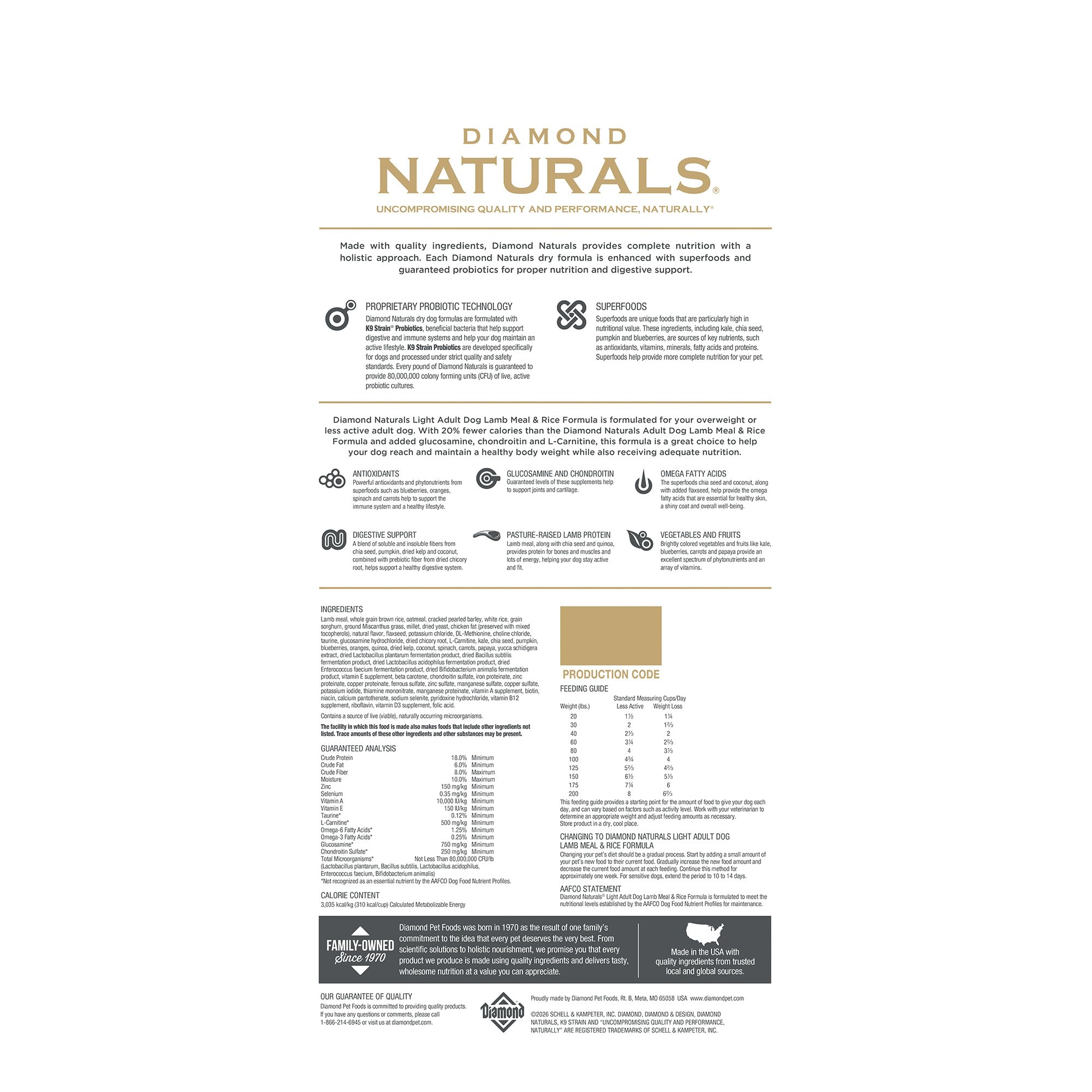 Diamond Naturals Light Dry Dog Food