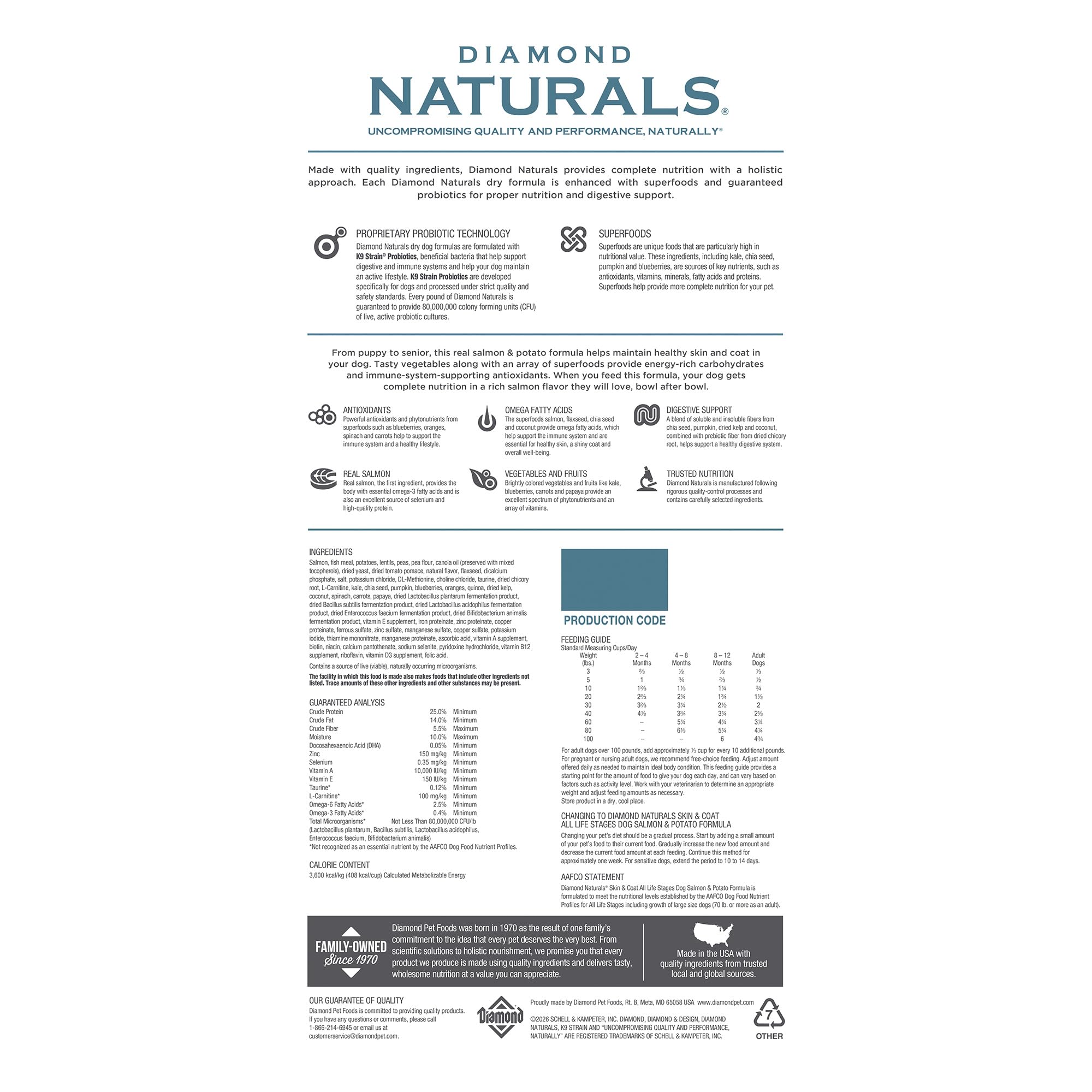 Diamond Naturals Skin & Coat Salmon Recipe Dry Dog Food