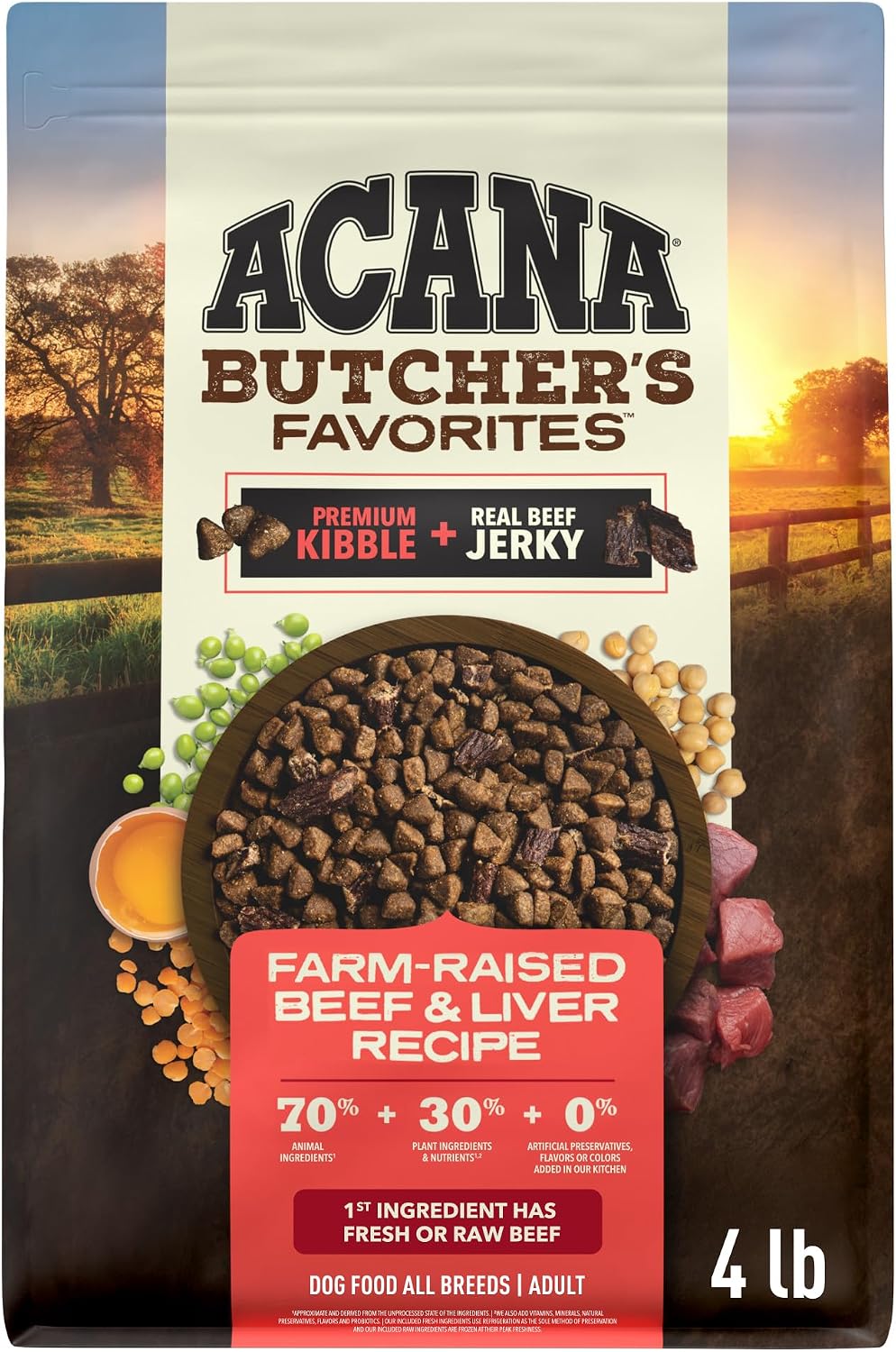 ACANA Butcher's Favorites Farm-Raised Beef & Liver front of bag