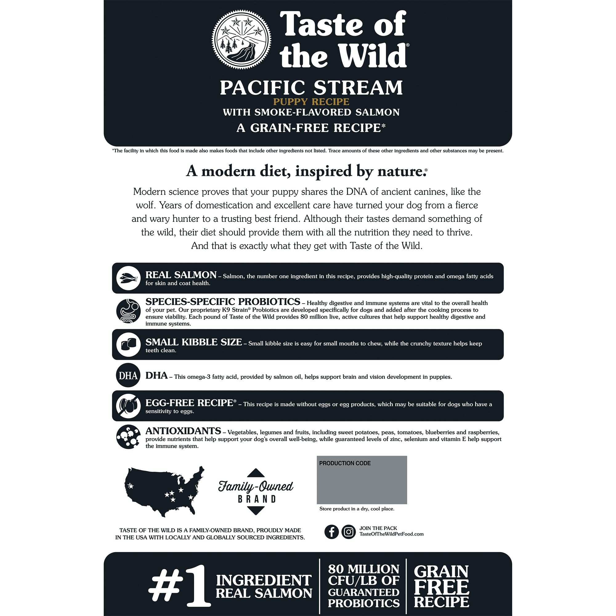 Taste of the Wild Grain-Free Puppy Smoked Salmon Pacific Stream Dry Dog Food